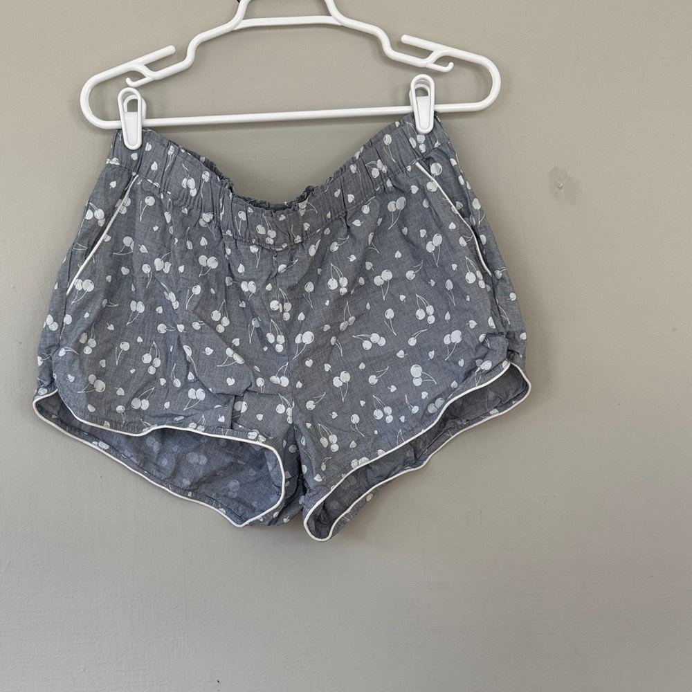 GAP Gray Cherry-Print Women’s Pajama Shorts